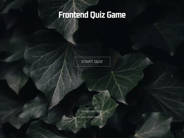 Quiz Game website image