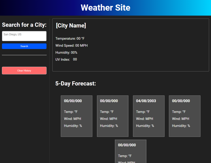 weather site page
